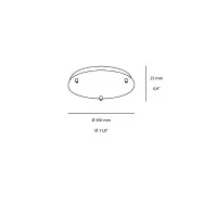 Ideal Lux Standard Round Rose 3 Cables for Multiple Suspensions