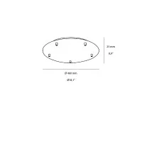 Ideal Lux Rosone Standard 5 Cavi Tondo per Sospensioni Multiple