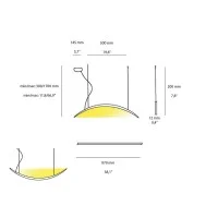 Cattaneo Heron Suspension 95 Lampada LED da Sospensione per Interno