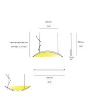 Cattaneo Heron Suspension 120 Lampada LED da Sospensione per Interno