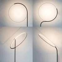 Kundalini Poise Lampada da Terra Ring Light LED By Robert Dabi