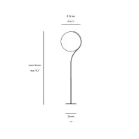 Kundalini Poise Lampada da Terra Ring Light LED By Robert Dabi