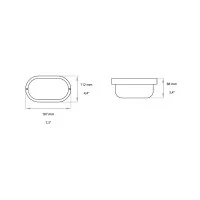 Lampo E090SG Plafoniera Ovale da Soffitto o Parete per Esterno