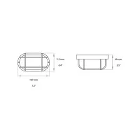 Lampo E090 Plafoniera Ovale da Soffitto o Parete per Esterno
