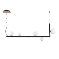 Ideal Lux Birds SP5 LED Suspension Lamp with Glass Spheres