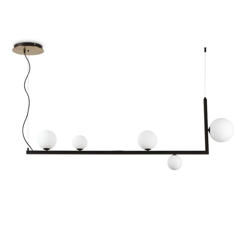 Ideal Lux Birds SP5 Lampada LED da Sospensione con Sfere in Vetro