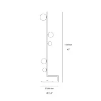 Ideal Lux Birds PT5 Lampada LED da Terra con Sfere in Vetro