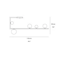 Ideal Lux Birds PL5 LED Ceiling Lamp with Glass Spheres