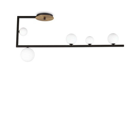 Ideal Lux Birds PL5 Lampada LED da Soffitto con Sfere in Vetro