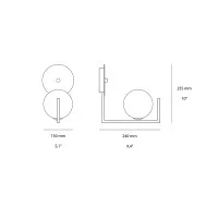 Ideal Lux Birds AP1 LED Wall Lamp with Spherical Glass Diffuser