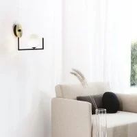 Ideal Lux Birds AP1 LED Wall Lamp with Spherical Glass Diffuser