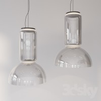 Flos Noctambule Sospensione Led Cilindro e Semisfera In Vetro