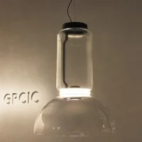 Flos Noctambule Sospensione Led Cilindro e Semisfera In Vetro Flos Noctambule Sospensione Led Cilindro e Semisfera In Vetro