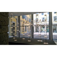 Flos Noctambule Sospensione Led Cilindro e Semisfera In Vetro