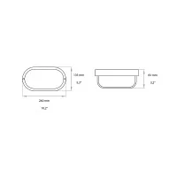 Lampo Oval Ceiling or Wall Lamp for Indoor or Outdoor Lampo Oval Ceiling or Wall Lamp for Indoor or Outdoor