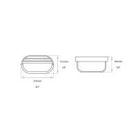 Lampo Oval Ceiling or Wall Lamp with Lid for Outdoor