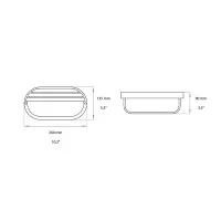 Lampo Plafoniera Ovale con Palpebra da Soffitto o Parete per Esterno Lampo Plafoniera Ovale con Palpebra da Soffitto o Parete per Esterno