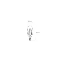 Lampo Olive Bulb E14 LED 6W 800lm Milky White Glass