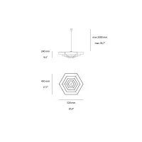 Artemide Lampada Esagonale Suspension Lamp By Bruno Munari