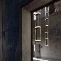Flos Noctambule Led Suspension Glass Low Cylinders by