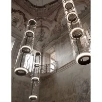 Flos Noctambule Sospensione Led Low Cylinders In Vetro by Flos Noctambule Sospensione Led Low Cylinders In Vetro by
