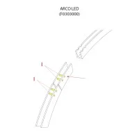 Flos Replacement Screw Rolls for Channel for Arco e Arco LED Flos Replacement Screw Rolls for Channel for Arco e Arco LED