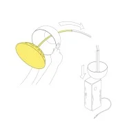 Flos Small Inox Channel with Grid And LED for Arco LED