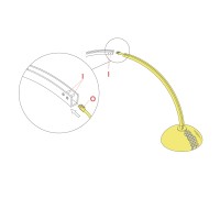 Flos Small Inox Channel with Grid And LED for Arco LED