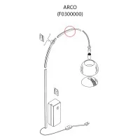 Flos Ricambio Canalina Media Inox per Arco LED e Arco