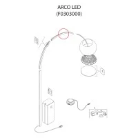 Flos Ricambio Canalina Media Inox per Arco LED e Arco