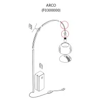 Flos Replacement Small Channel with E27 Lampholder for Arco Flos Replacement Small Channel with E27 Lampholder for Arco