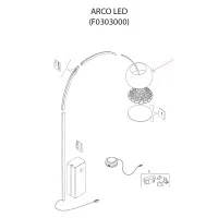 Flos Ricambio Riflettore Verniciato Inox per Arco LED e Arco