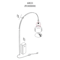Flos Ricambio Canotto Anodizzato E27 per Lampada Arco