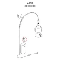 Flos Ricambio Vite Fissa Asta con Raccordo per Lampada Arco
