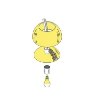 Flos Replacement Polished Reflector and Grid for Arco Lamp