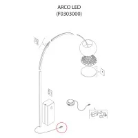 Flos Replacement Electric Cable with Connectors for Arco LED Flos Replacement Electric Cable with Connectors for Arco LED