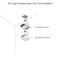 Flos Light Shadow Fixed No Trim 4 Square LED 10W 22° DALI Incasso