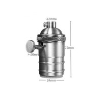 Lamp holder E27 black vintage black with switch
