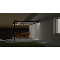 Lampo Segnapasso in Vetro TRICOLOR Inclinato a LED Dimmerabile