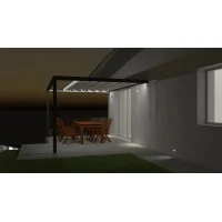 Lampo Segnapasso in Vetro TRICOLOR Inclinato a LED Dimmerabile