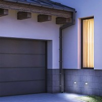 Lampo Segnapasso in Vetro TRICOLOR Inclinato a LED Dimmerabile 5W Per Scatole Standard 503 IP66