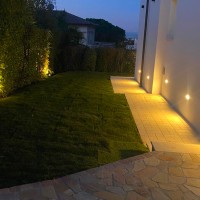 Lampo Segnapasso in Vetro TRICOLOR Inclinato a LED Dimmerabile 5W Per Scatole Standard 503 IP66