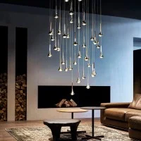 Lodes Rain LED Modular Suspension Lamp Minimal Design by Andrea Tosetto Lodes Rain LED Modular Suspension Lamp Minimal Design by Andrea Tosetto