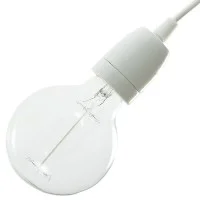 Portalampada Vintage E27 in Ceramica Porcellana Smaltato Bianco