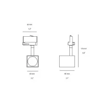 Ideal Lux Mouse Track Adjustable Spotlight for Three-phase Track