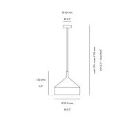 Ideal Lux Yurta SP Lampada da Sospensione a Cono in Metallo