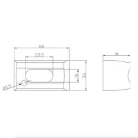 Portalampada S14D in platica per lampade lineari linestra