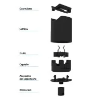 Plastic S14D suspension decorative lampholder for linear lamps Plastic S14D suspension decorative lampholder for linear lamps