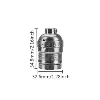 E27 Metal Lamp holder vintage Black anthracite