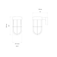 Astro Lighting Cabin Wall Frosted Vintage Lamp for Outdoor